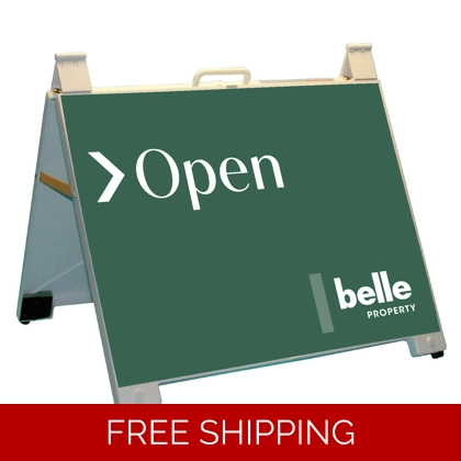 Belle Property Open 60x45cm Portable A-Frame White
